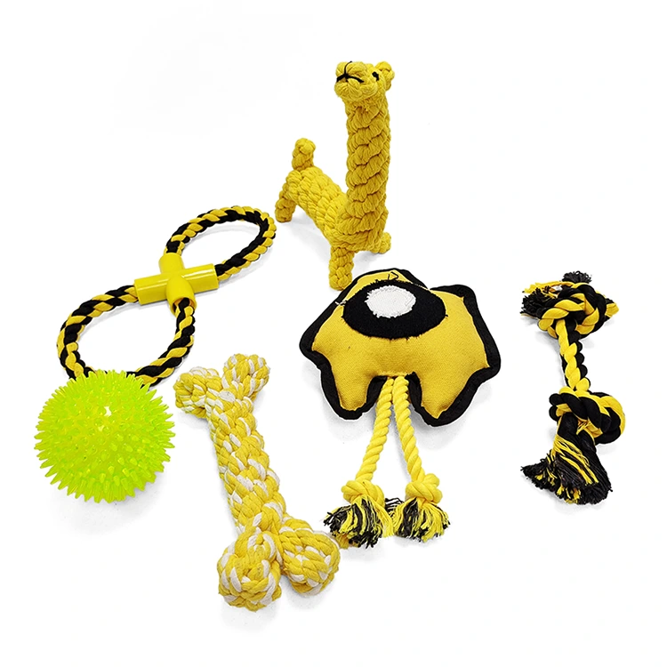 Set di giocattoli per cani TPR da masticare corda