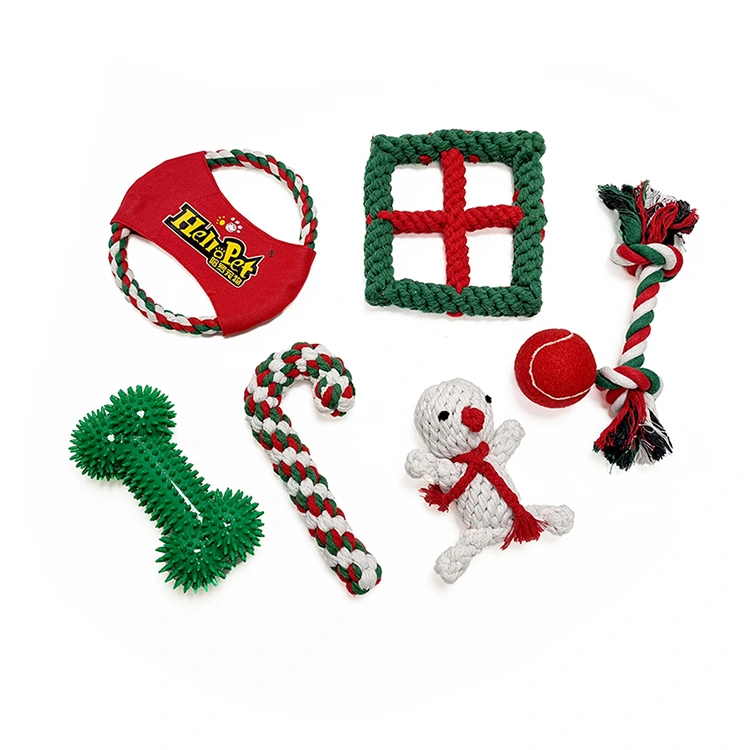 Set di giocattoli per cani per cani di Natale