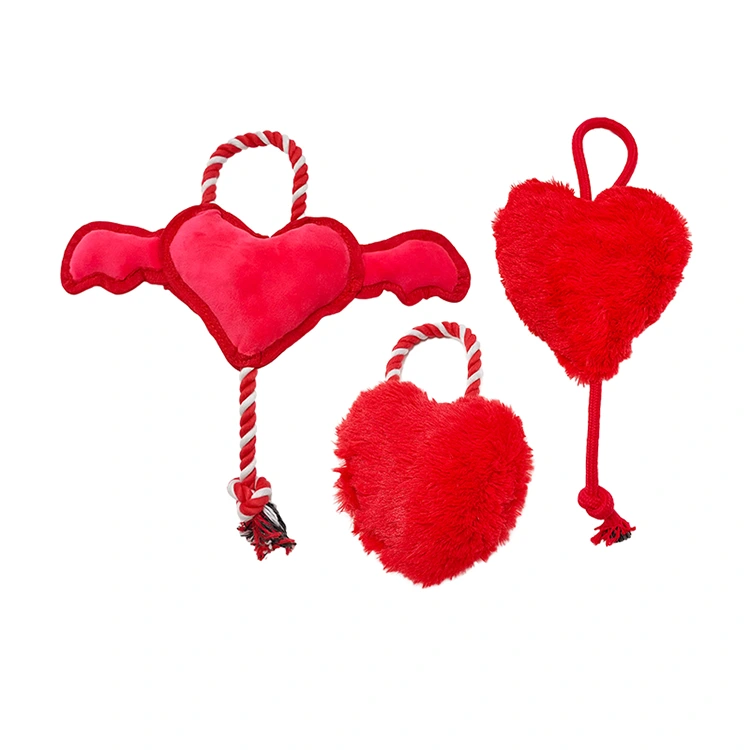 Love Heart Plush Phuch Pet giocattolo